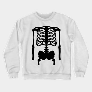 BLACK Skeleton Illustration Crewneck Sweatshirt